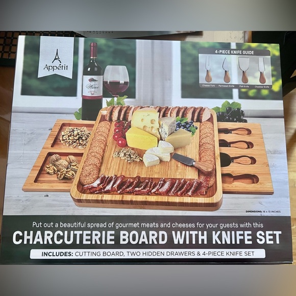 Appétit Charcuterie Board with Knife Set - Picture 1 of 2